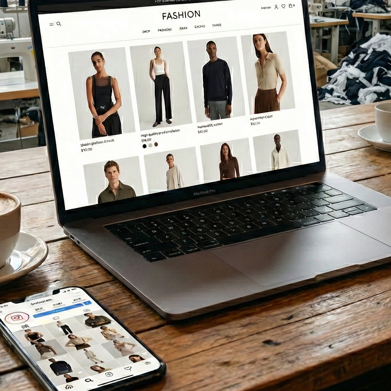 Digital fashion services and e-commerce strategy for clothing brands.